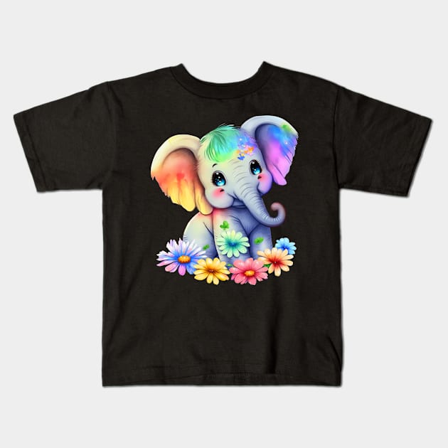 baby elephant Kids T-Shirt by abbeheimkatt